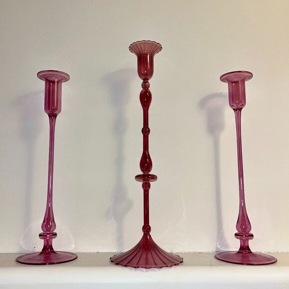 Set of 3 Anthropologie Candle Holders - Picture 1 of 4